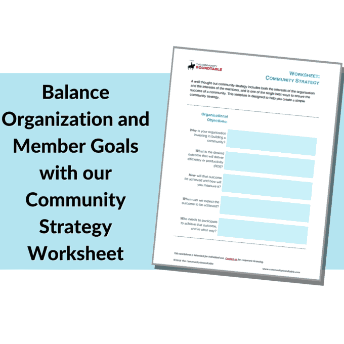 Community Strategy Worksheet Blog