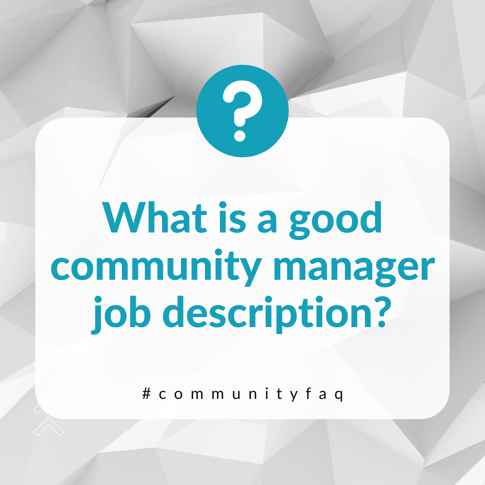 What is a good community manager job description?